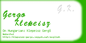 gergo klepeisz business card